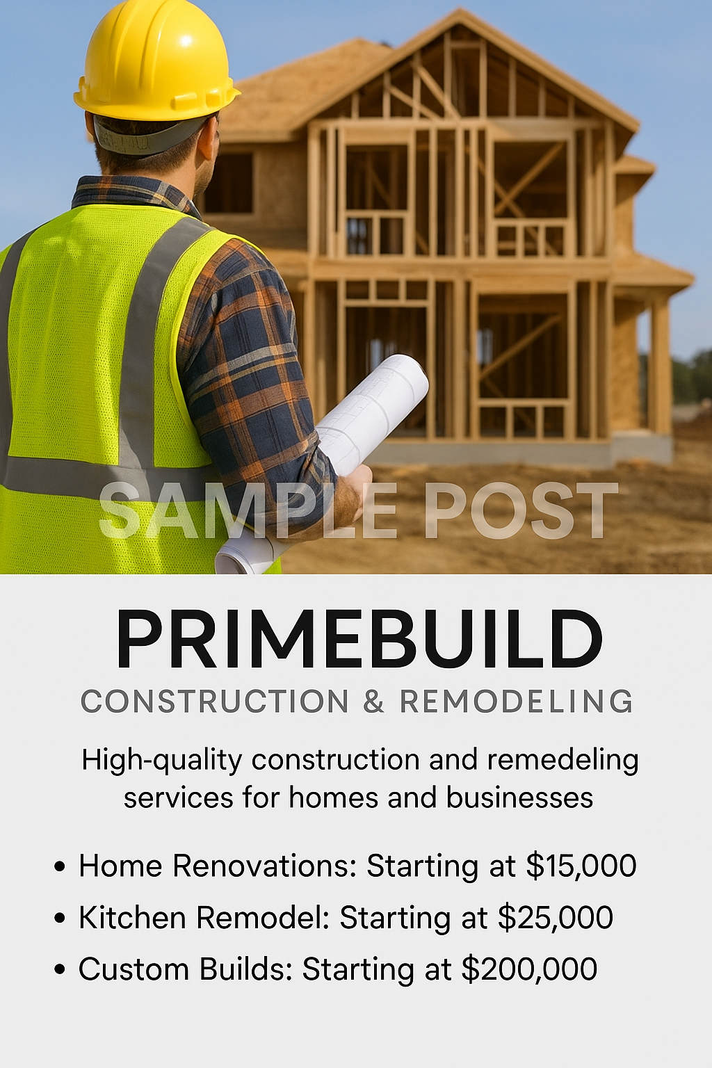 [EXEMPLE DE PUBLICATION] PrimeBuild Construction et rénovation