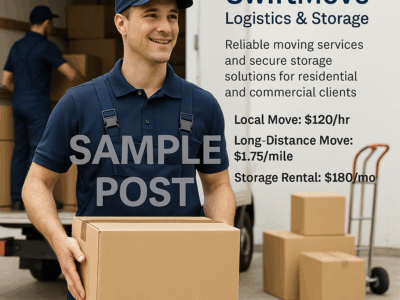 [SAMPLE POST] SwiftMove Logistics & Storage